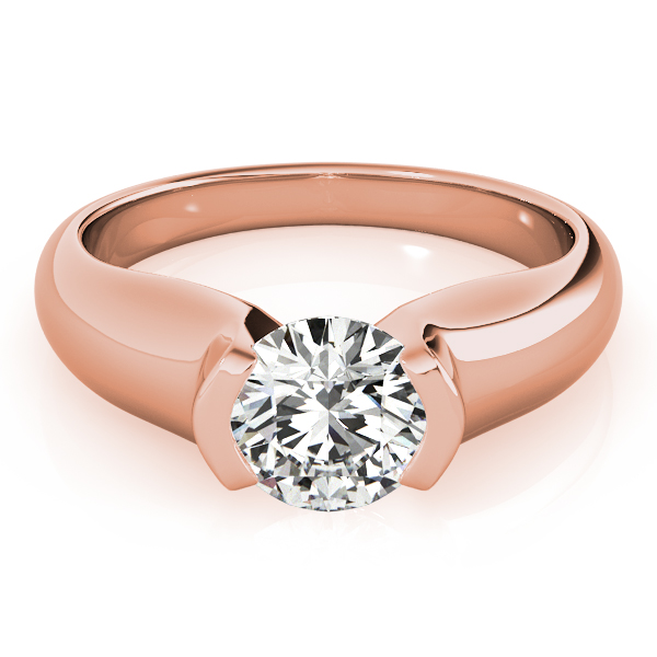 The Gloria Solitaire Engagement Ring, set view