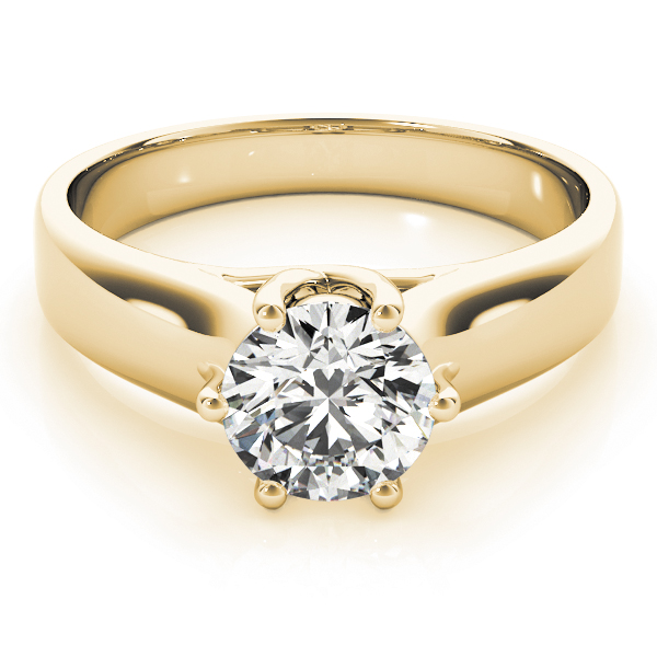 The Simone Solitaire Engagement Ring, set view