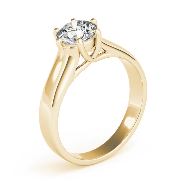 The Simone Solitaire Engagement Ring, upright view