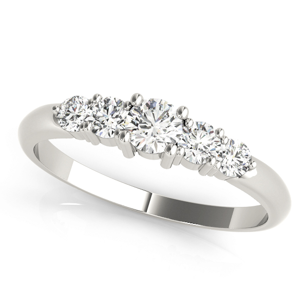 5-Stone Prong Set Wedding Band