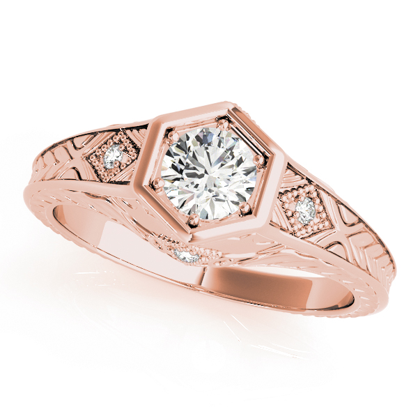 The Aubrey Vintage Engagement Ring, front view