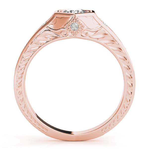 The Aubrey Vintage Engagement Ring, side view
