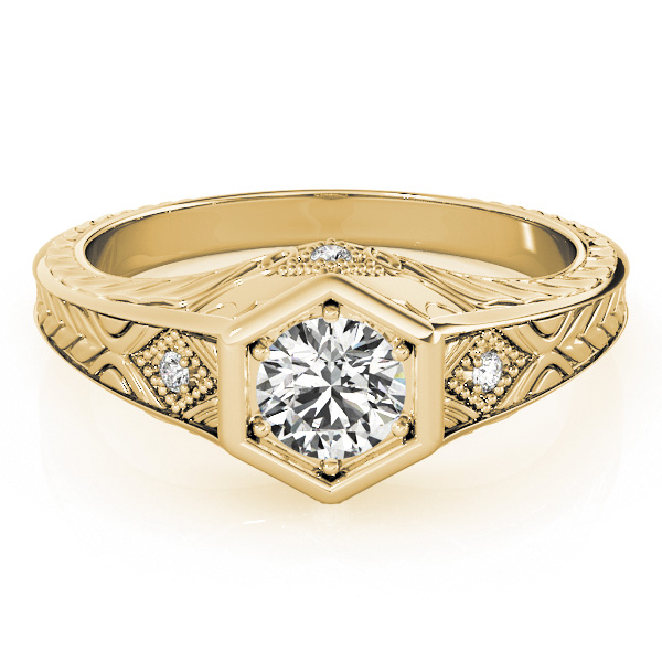 The Aubrey Vintage Engagement Ring, upright view