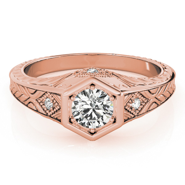 The Aubrey Vintage Engagement Ring, upright view