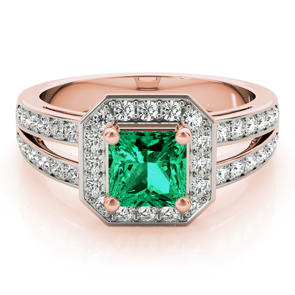 The Liliana Halo Engagement Ring, set view