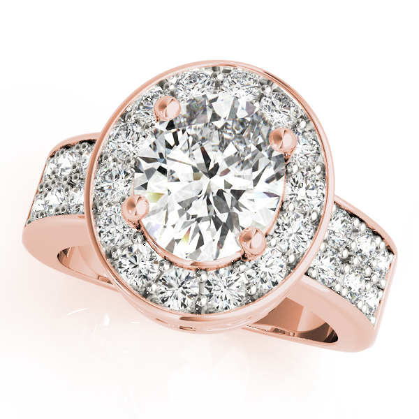 The Irene Halo Engagement Ring, front view