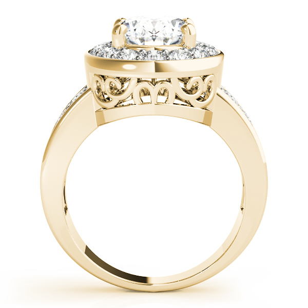The Irene Halo Engagement Ring, side view