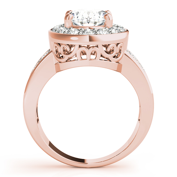 The Irene Halo Engagement Ring, side view