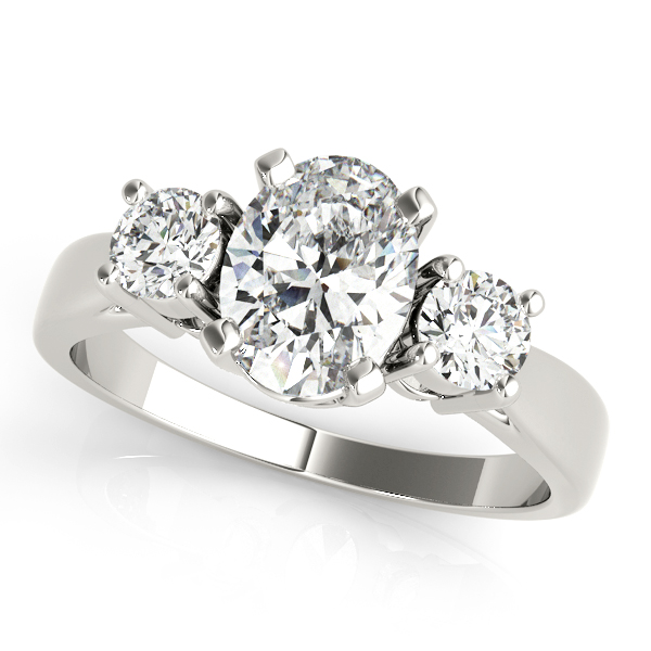 3-Stone Prong Set Engagement Rings