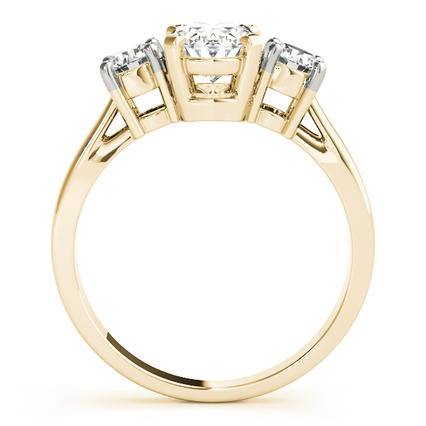 The Margaux Three-Stone Engagement Ring, side view