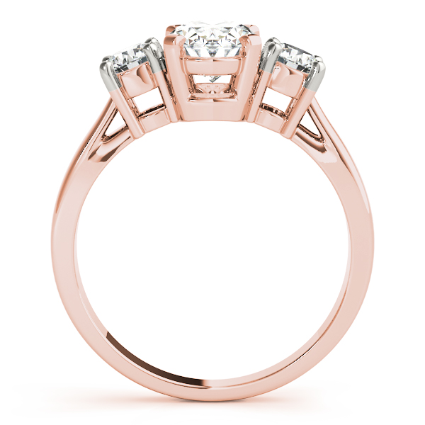 The Margaux Three-Stone Engagement Ring, side view