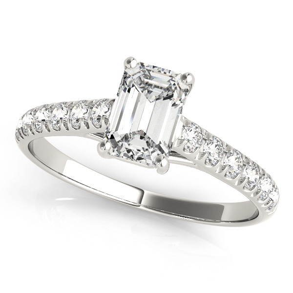 Single Row Trellis Prong Set Engagement Ring