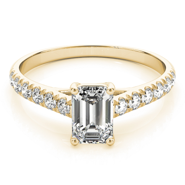 The Ophelia Single-Row Engagement Ring, set view