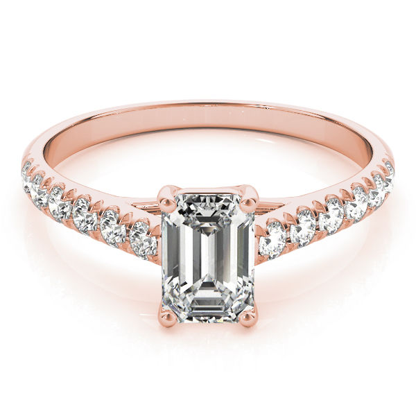 The Ophelia Single-Row Engagement Ring, set view