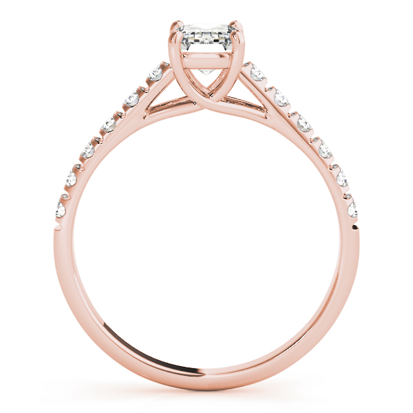 The Ophelia Single-Row Engagement Ring, side view