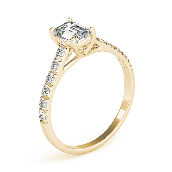 The Ophelia Single-Row Engagement Ring, upright view