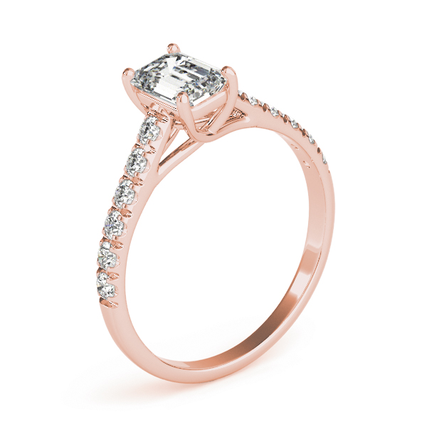 The Ophelia Single-Row Engagement Ring, upright view