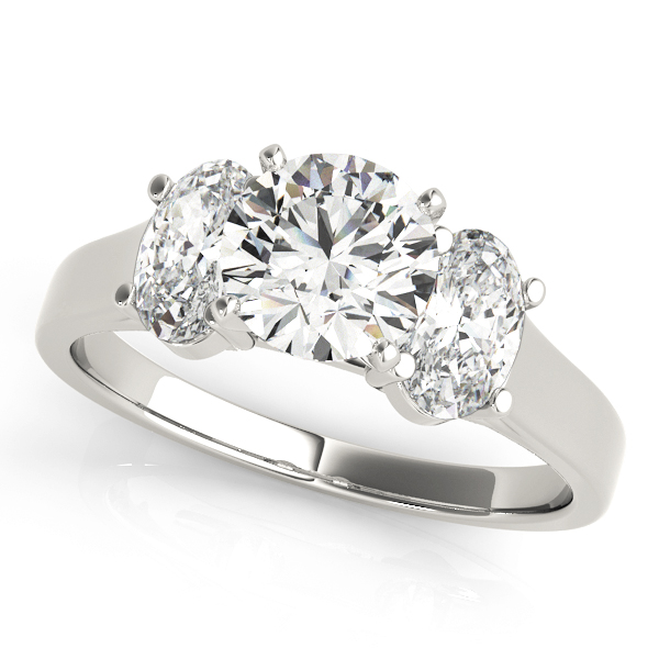 3-Stone Oval Trellis Engagement Ring