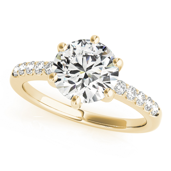 Single Row Prong Engagement Ring