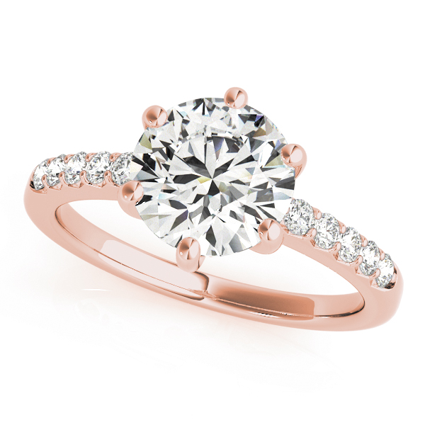 Single Row Prong Engagement Ring