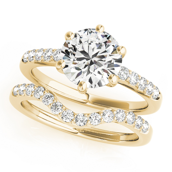 The Ivy Single-Row Engagement Ring, set view