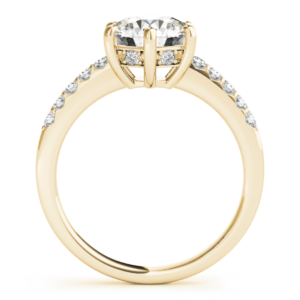 The Ivy Single-Row Engagement Ring, side view