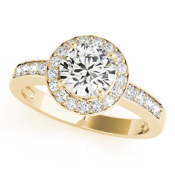 The Lillian Halo Engagement Ring, front view