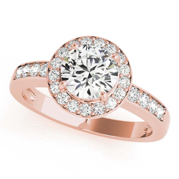 The Lillian Halo Engagement Ring, front view