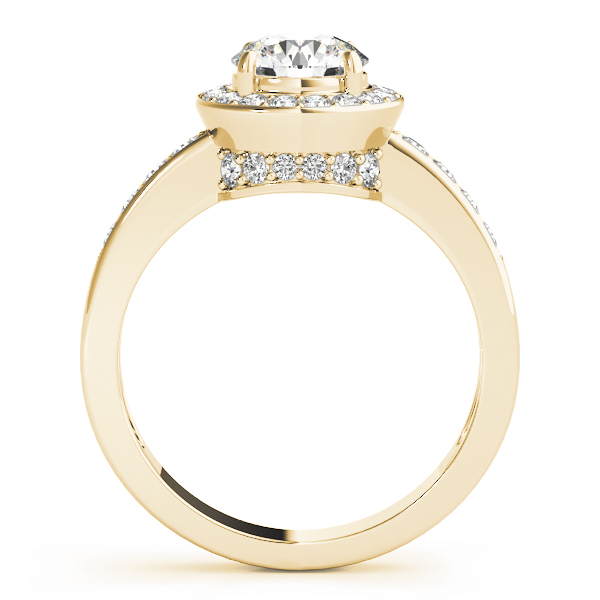 The Lillian Halo Engagement Ring, side view