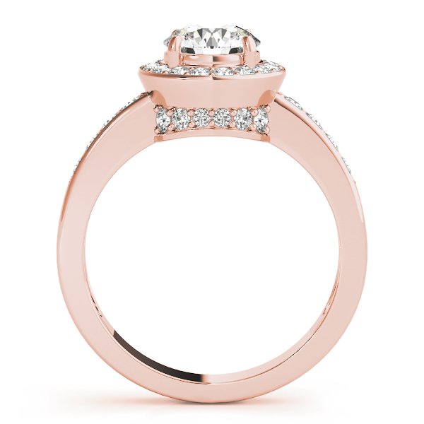 The Lillian Halo Engagement Ring, side view