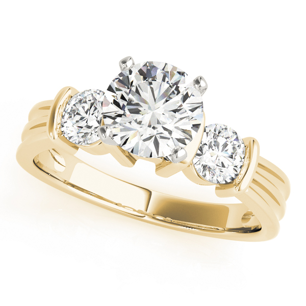 3-Stone Round Engagement Rings