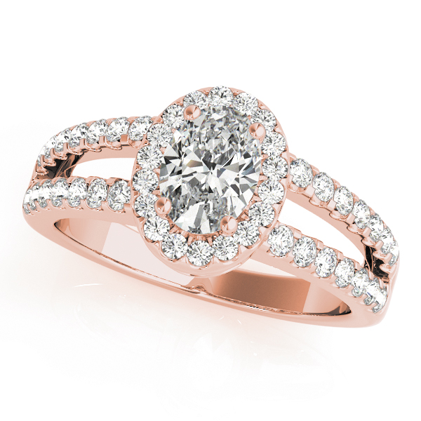 The Louisa Halo Engagement Ring, front view
