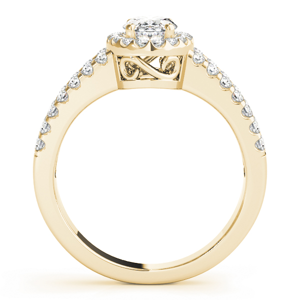The Louisa Halo Engagement Ring, side view