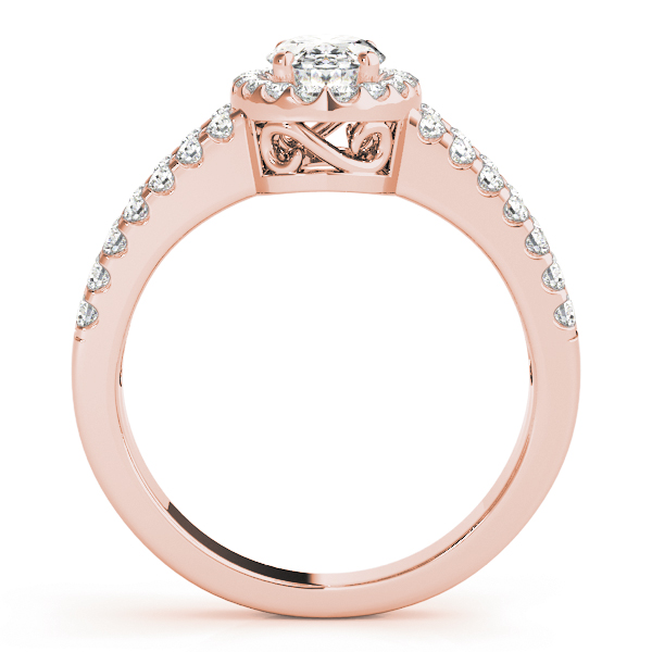 The Louisa Halo Engagement Ring, side view