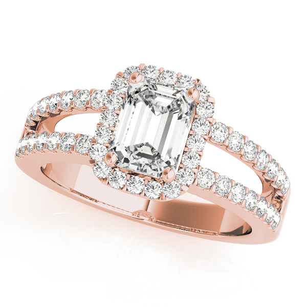 The Monique Halo Engagement Ring, front view