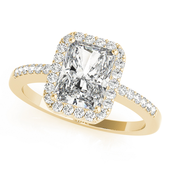 The Heidi Halo Engagement Ring, front view