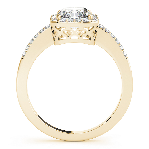 The Heidi Halo Engagement Ring, side view