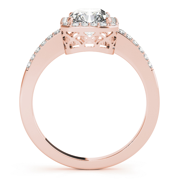 The Heidi Halo Engagement Ring, side view