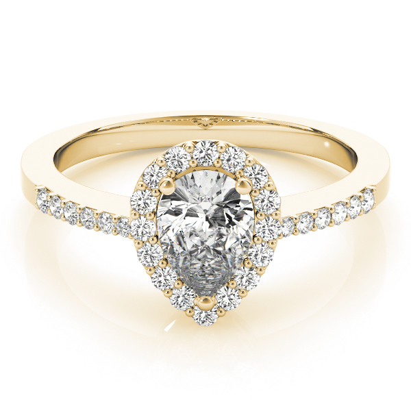 The Veronica Halo Engagement Ring, set view