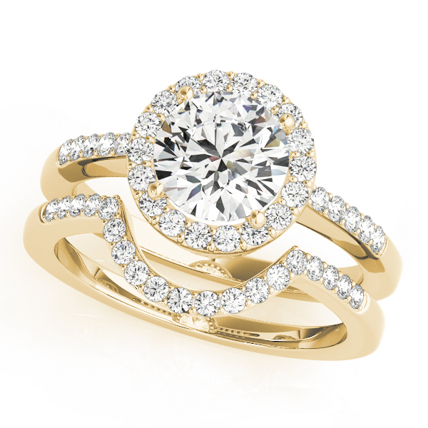 The Alice Halo Engagement Ring, set view