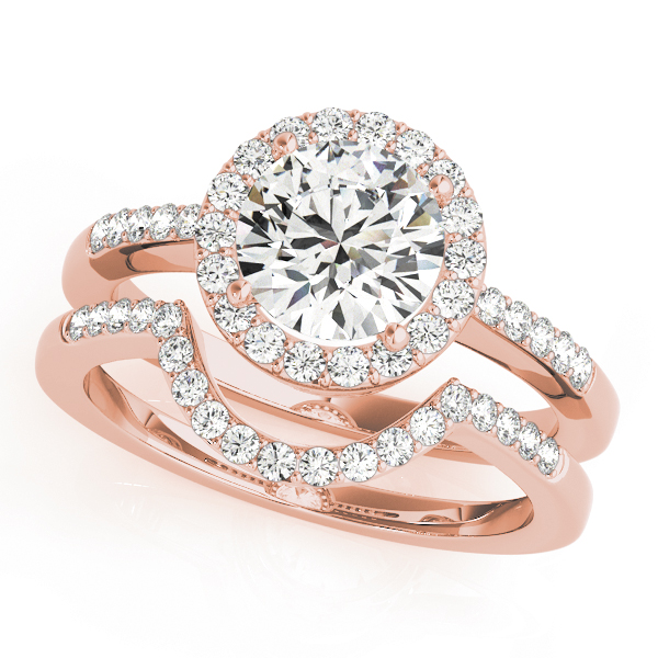The Alice Halo Engagement Ring, set view