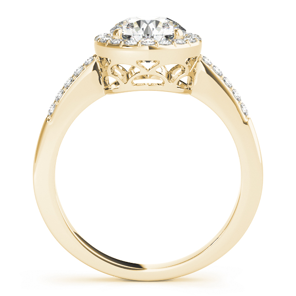 The Alice Halo Engagement Ring, side view