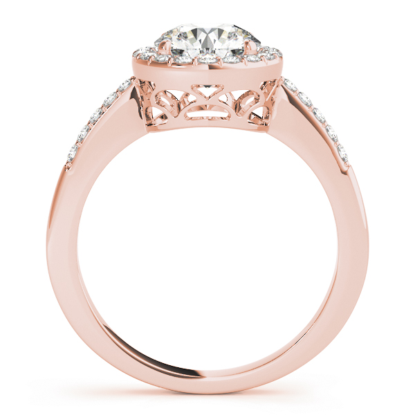 The Alice Halo Engagement Ring, side view