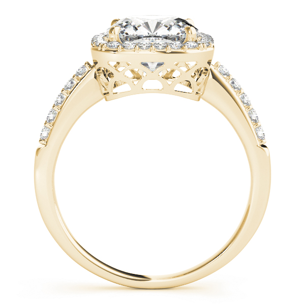 The Emilia Halo Engagement Ring, side view