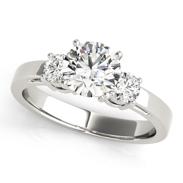 3-Stone Prong Set Engagement Ring