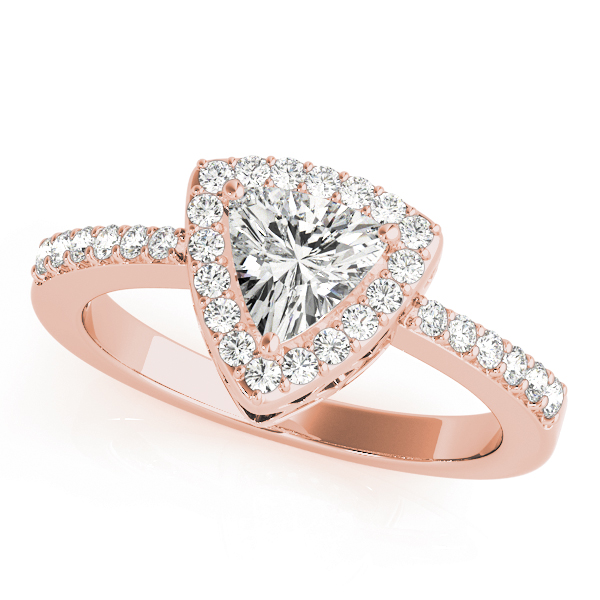 The Juno Halo Engagement Ring, front view