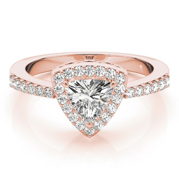 The Juno Halo Engagement Ring, set view