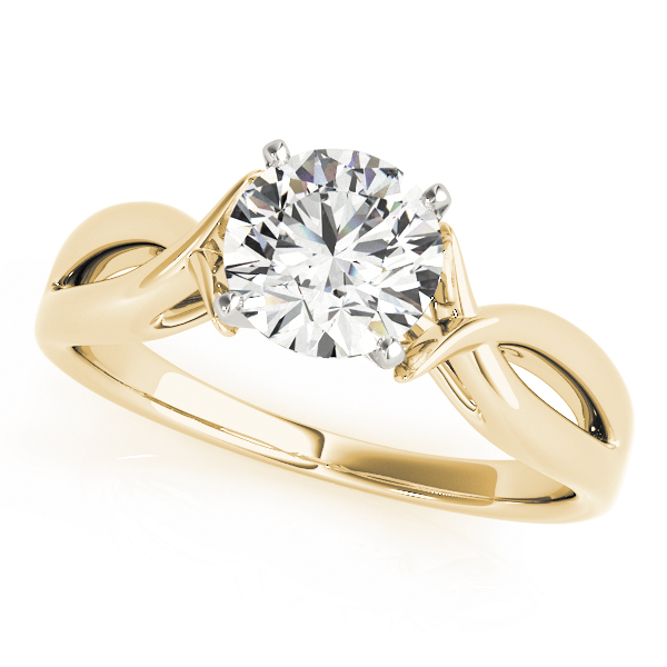 Twisted Shank Solitaire Engagement Ring