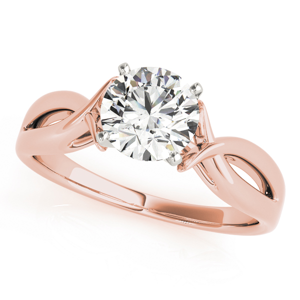 Twisted Shank Solitaire Engagement Ring