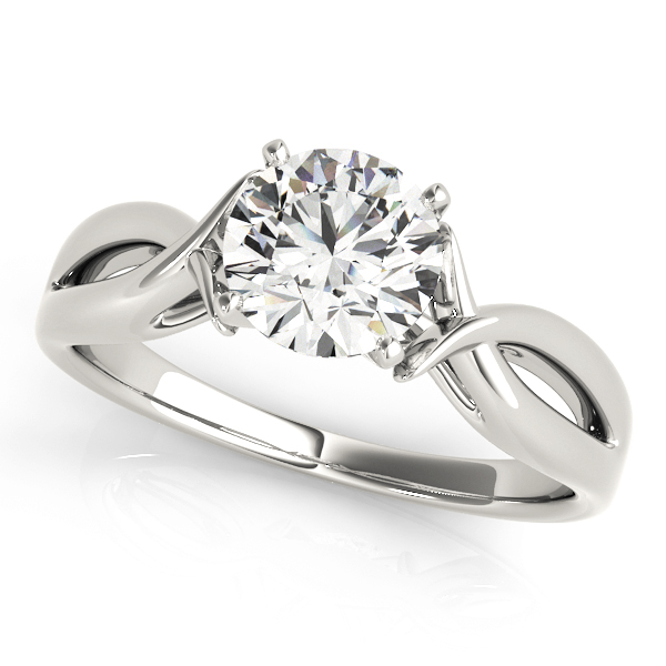 Twisted Shank Solitaire Engagement Ring